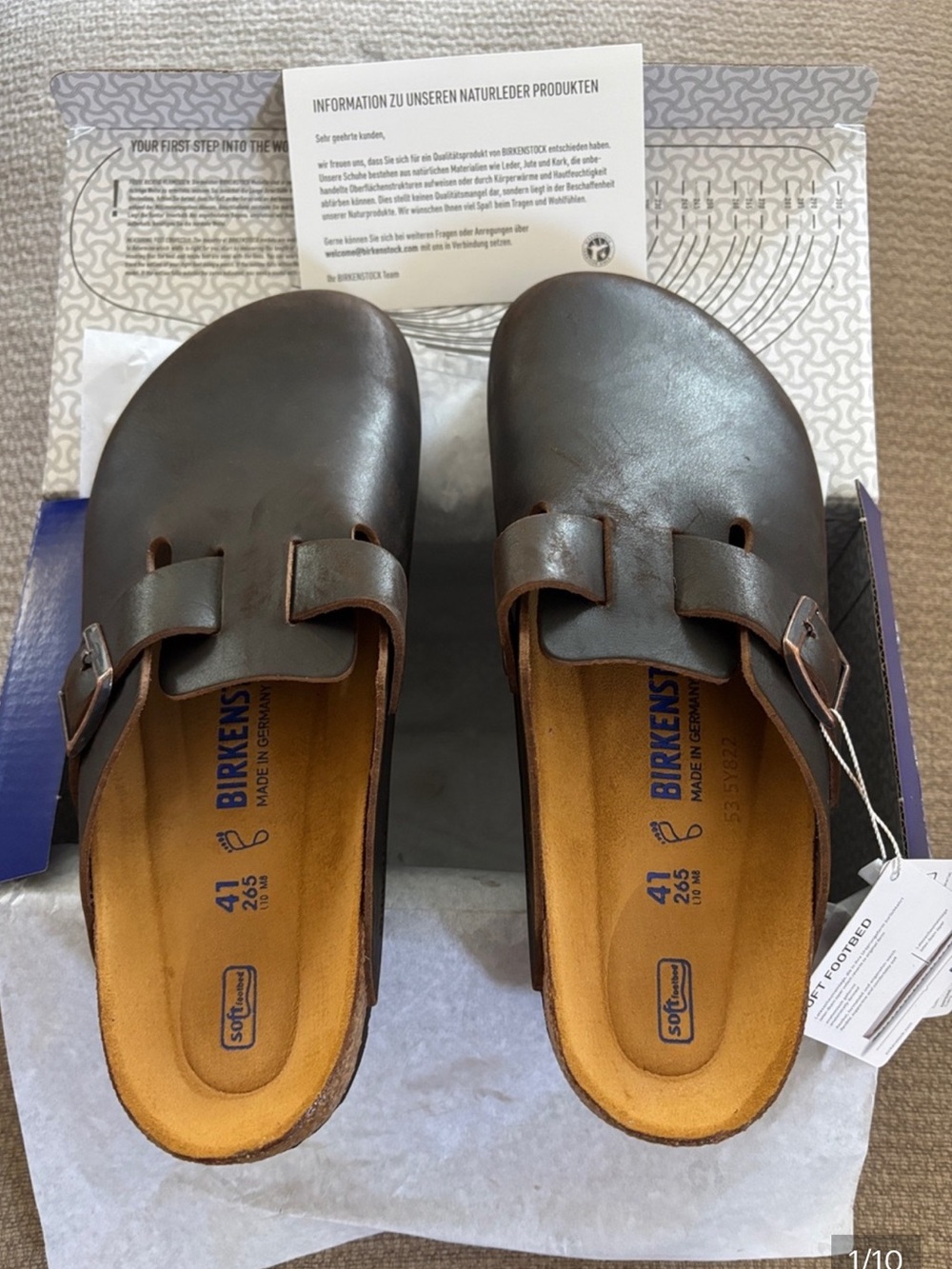 Birkenstock Boston Soft Footbed
Clog, Habana Oiled Leather, EU 40-45